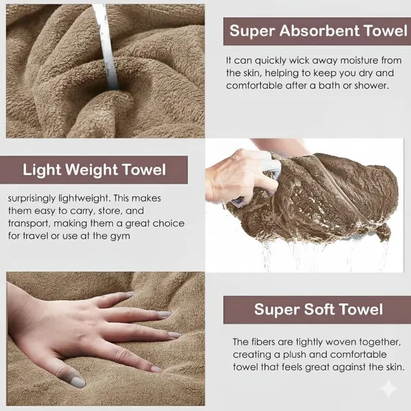 Dribble_Coral_Fleece_450Gsm_Bath_Towel_70X140_Cm_|_Ultra_Soft,_Quick_Dry,_Highly_Absorbent_|_Lightweight_&_Skin-Friendly_Towel_For_Bathroom,_Gym_&_Travel,_(Brown/Grey)-Pack_Of_2
