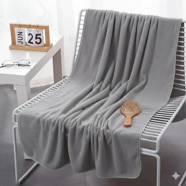 Dribble_Coral_Fleece_450Gsm_Bath_Towel_70X140_Cm_|_Ultra_Soft,_Quick_Dry,_Highly_Absorbent_|_Lightweight_&_Skin-Friendly_Towel_For_Bathroom,_Gym_&_Travel,_(Brown/Grey)-Pack_Of_2