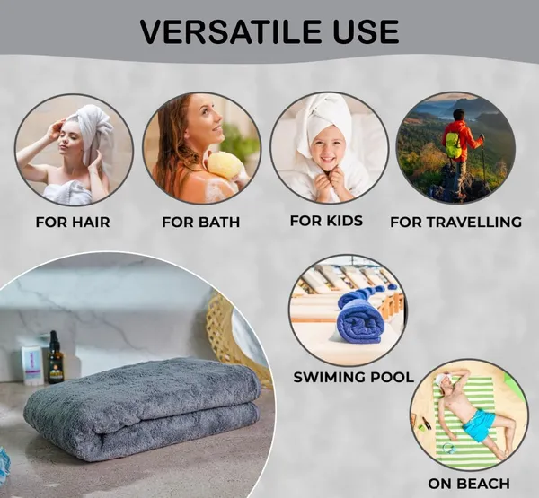 Dribble_Coral_Fleece_450Gsm_Bath_Towel_70X140_Cm_|_Ultra_Soft,_Quick_Dry,_Highly_Absorbent_|_Lightweight_&_Skin-Friendly_Towel_For_Bathroom,_Gym_&_Travel,_(Brown/Grey)-Pack_Of_2
