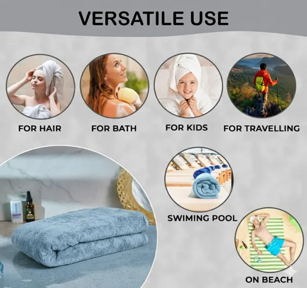 Dribble_Coral_Fleece_450Gsm_Bath_Towel_70X140_Cm_Ultra_Soft_Quick_Dry_Highly_Absorbent_Lightweight_Skin_Friendly_Towel_For_Bathroom_Gym_Travel_Blue_Grey_Pack_Of_2