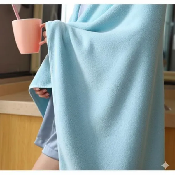 Dribble_Coral_Fleece_450Gsm_Bath_Towel_70X140_Cm_Ultra_Soft_Quick_Dry_Highly_Absorbent_Lightweight_Skin_Friendly_Towel_For_Bathroom_Gym_Travel_Blue_Grey_Pack_Of_2