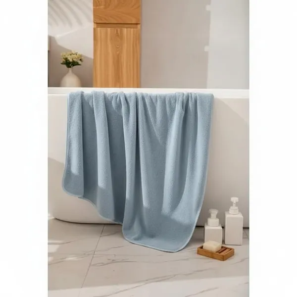 Dribble_Coral_Fleece_450Gsm_Bath_Towel_70X140_Cm_Ultra_Soft_Quick_Dry_Highly_Absorbent_Lightweight_Skin_Friendly_Towel_For_Bathroom_Gym_Travel_Blue_Grey_Pack_Of_2