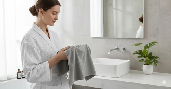Dribble_Coral_Fleece_Microfiber_Towel_Set_Ultra_Soft_Highly_Absorbent_Hand_Towel_Bath_Towel_450Gsm_Quick_Dry_Towels_For_Bathroom_Home_Gym_Travel_Pack_Of_2_Grey