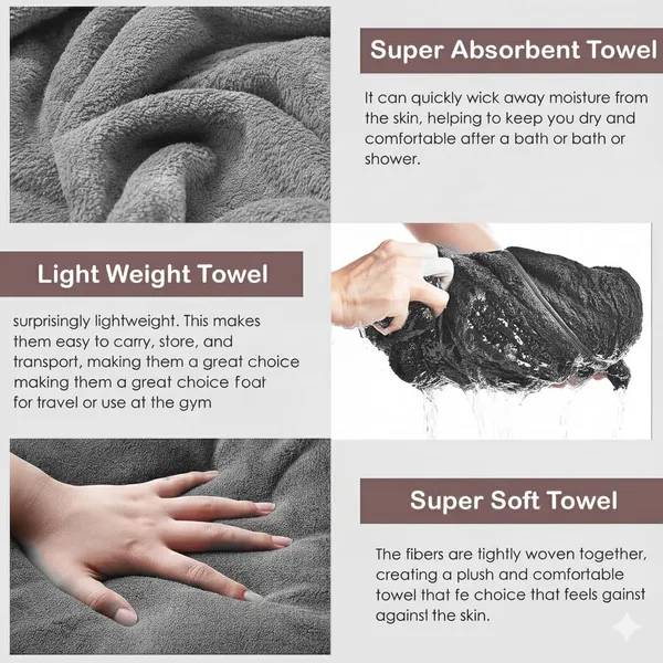 Dribble_Coral_Fleece_Microfiber_Towel_Set_Ultra_Soft_Highly_Absorbent_Hand_Towel_Bath_Towel_450Gsm_Quick_Dry_Towels_For_Bathroom_Home_Gym_Travel_Pack_Of_2_Grey