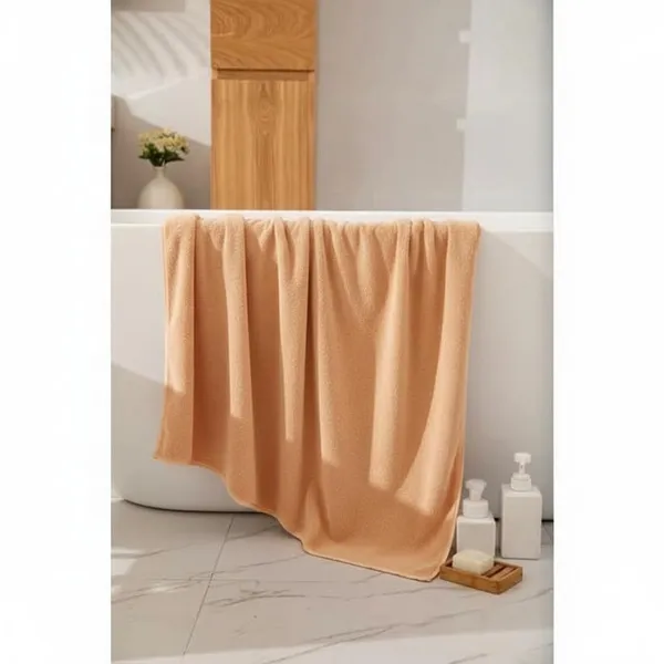 Dribble_Coral_Fleece_Microfiber_Towel_Set_|_Ultra_Soft_&_Highly_Absorbent_Hand_Towel_+_Bath_Towel_|_450Gsm_Quick_Dry_Towels_For_Bathroom,_Home,_Gym_&_Travel_(Pack_Of_2,_Peach)