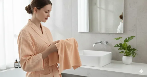 Dribble_Coral_Fleece_Microfiber_Towel_Set_|_Ultra_Soft_&_Highly_Absorbent_Hand_Towel_+_Bath_Towel_|_450Gsm_Quick_Dry_Towels_For_Bathroom,_Home,_Gym_&_Travel_(Pack_Of_2,_Peach)