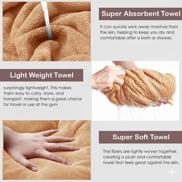 Dribble_Coral_Fleece_Microfiber_Towel_Set_|_Ultra_Soft_&_Highly_Absorbent_Hand_Towel_+_Bath_Towel_|_450Gsm_Quick_Dry_Towels_For_Bathroom,_Home,_Gym_&_Travel_(Pack_Of_2,_Peach)