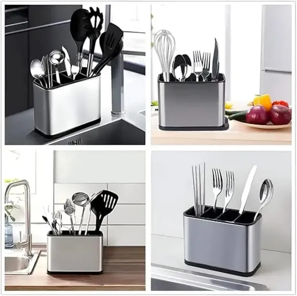Dribble_Stainless_Steel_Cutlery_Holder_For_Kitchen_Rust_Proof_Cutlery_Stand_Spoon_Holder_For_Countertop_Durable_Spoon_Organizer_For_Forks_Spatula_Knives_Cooking_Utensils