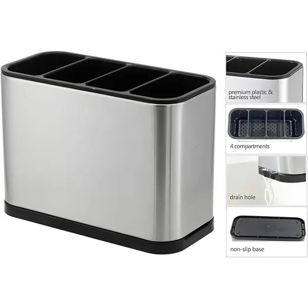 Dribble_Stainless_Steel_Cutlery_Holder_For_Kitchen_Rust_Proof_Cutlery_Stand_Spoon_Holder_For_Countertop_Durable_Spoon_Organizer_For_Forks_Spatula_Knives_Cooking_Utensils