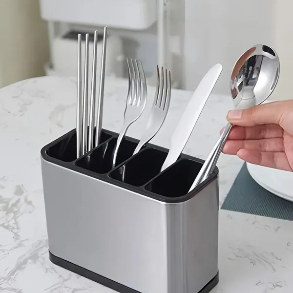 Dribble_Stainless_Steel_Cutlery_Holder_For_Kitchen_Rust_Proof_Cutlery_Stand_Spoon_Holder_For_Countertop_Durable_Spoon_Organizer_For_Forks_Spatula_Knives_Cooking_Utensils