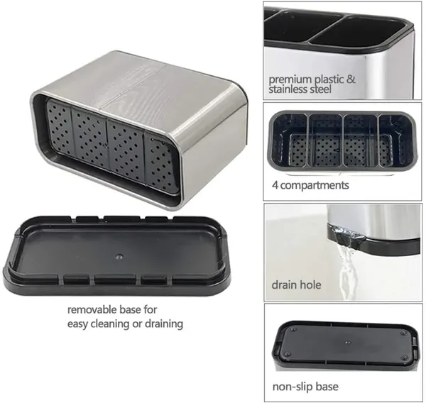 Dribble_Stainless_Steel_Cutlery_Holder_For_Kitchen_Rust_Proof_Cutlery_Stand_Spoon_Holder_For_Countertop_Durable_Spoon_Organizer_For_Forks_Spatula_Knives_Cooking_Utensils