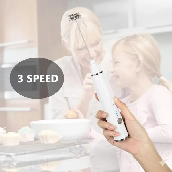 Dribble_Usb_Rechargeable_Milk_Frother_Egg_Beater_3_Speed_Handheld_Coffee_Frother_For_Cappuccino_Latte_Hot_Chocolate_Stainless_Steel_Whisk_Easy_To_Clean_White