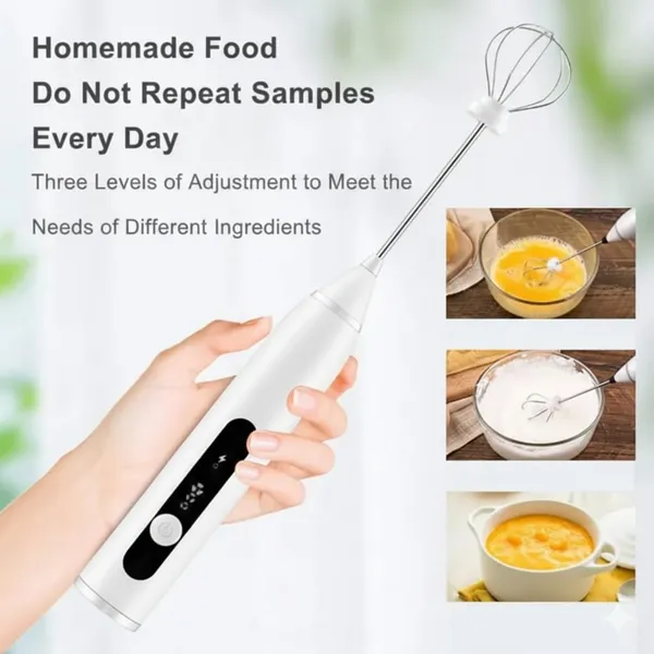 Dribble_Usb_Rechargeable_Milk_Frother_Egg_Beater_3_Speed_Handheld_Coffee_Frother_For_Cappuccino_Latte_Hot_Chocolate_Stainless_Steel_Whisk_Easy_To_Clean_White