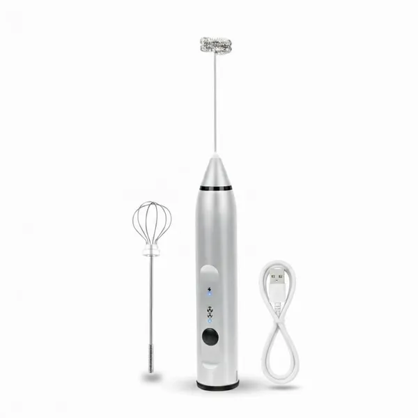 Dribble_Usb_Rechargeable_Milk_Frother_Egg_Beater_3_Speed_Handheld_Coffee_Frother_For_Cappuccino_Latte_Hot_Chocolate_Stainless_Steel_Whisk_Easy_To_Clean_White
