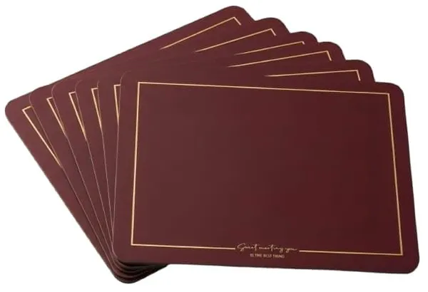 Dribble_Premium_Pu_Leather_Placemats_Set_Of_6_Double_Layer_Waterproof_Heat_Resistant_Non_Slip_Easy_Clean_Dining_Table_Mats_For_Kitchen_Dining_Office_Desk_Reversible_Smooth_Finish_Maroon