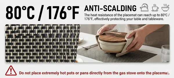 Dribble_Premium_Anti_Uv_Mesh_Woven_Pvc_Table_Placemats_Set_Of_4_Non_Slip_Heat_Resistant_Washable_Dining_Table_Mats_For_Kitchen_Dining_Office_45Cm_X_30Cm_Durable_Textured_Design_Black