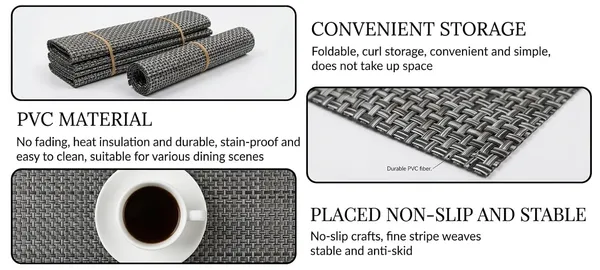 Dribble_Premium_Anti_Uv_Mesh_Woven_Pvc_Table_Placemats_Set_Of_4_Non_Slip_Heat_Resistant_Washable_Dining_Table_Mats_For_Kitchen_Dining_Office_Durable_Textured_Design_Grey
