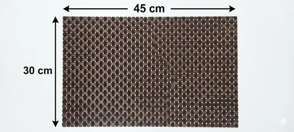 Dribble_Premium_Anti_Uv_Mesh_Woven_Pvc_Table_Placemats_Set_Of_4_Non_Slip_Heat_Resistant_Washable_Dining_Table_Mats_For_Kitchen_Dining_Office_45Cm_X_30Cm_Durable_Textured_Design_Brown