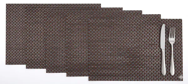 Dribble_Premium_Anti_Uv_Mesh_Woven_Pvc_Table_Placemats_Set_Of_4_Non_Slip_Heat_Resistant_Washable_Dining_Table_Mats_For_Kitchen_Dining_Office_45Cm_X_30Cm_Durable_Textured_Design_Brown