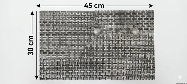 Dribble_Premium_Anti_Uv_Mesh_Woven_Pvc_Table_Placemats_Set_Of_6_Non_Slip_Heat_Resistant_Washable_Dining_Table_Mats_For_Kitchen_Dining_Office_45Cm_X_30Cm_Durable_Textured_Design_Grey