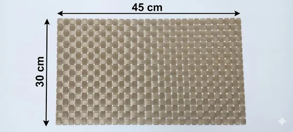 Dribble_Premium_Anti_Uv_Mesh_Woven_Pvc_Table_Placemats_Set_Of_6_Non_Slip_Heat_Resistant_Washable_Dining_Table_Mats_For_Kitchen_Dining_Office_45Cm_X_30Cm_Durable_Textured_Design_Golden