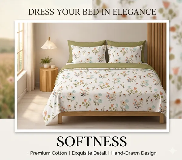 Dribble_King_Size_Bedsheet_210_TC_with_2_Pillow_Covers_�_108_x_108_Inches_Extra_Large_Double_Bed_Sheet_�_Soft_Cotton_Feel_Breathable_Printed_Bedding_Set_for_Bedroom_Home_Hotel_Design_-_Earthy_Elegance