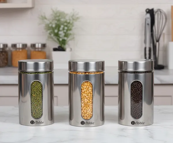 Dribble_Stainless_Steel_Glass_Window_Jar_Set_Of_3_|_Airtight_See-Through_Kitchen_Storage_Canister_With_Transparent_Window_|_Steel_Snack,_Masala,_Spice,_Pickle,_Fryums_&_Cookie_Container(600ml,_900ml)