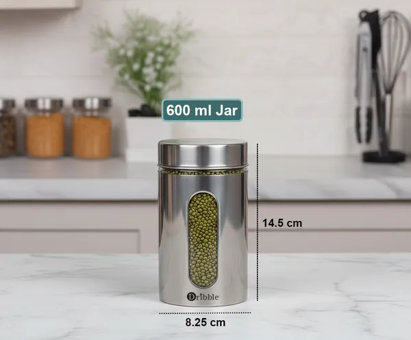 Dribble_Stainless_Steel_Glass_Window_Jar_Set_Of_3_|_Airtight_See-Through_Kitchen_Storage_Canister_With_Transparent_Window_|_Steel_Snack,_Masala,_Spice,_Pickle,_Fryums_&_Cookie_Container(600ml,_900ml)