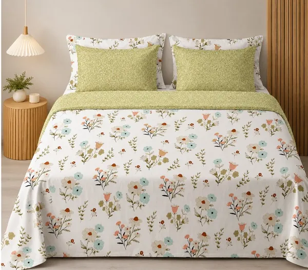 Dribble_King_Size_Bedsheet_210_TC_with_2_Pillow_Covers_�_108_x_108_Inches_Extra_Large_Double_Bed_Sheet_�_Soft_Cotton_Feel_Breathable_Printed_Bedding_Set_for_Bedroom_Home_Hotel_Design_-_Earthy_Elegance