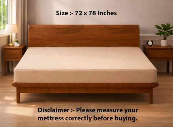 Dribble_Waterproof_Premium_Terry_Cotton_Mattress_Protector_for_Double_Bed_King_Size_78x72_Inches_|_Elastic_Fitted_|_Fits_Upto_10_Inch_|_Bed_Protector_Cover_(78"x72"_King_Beige)