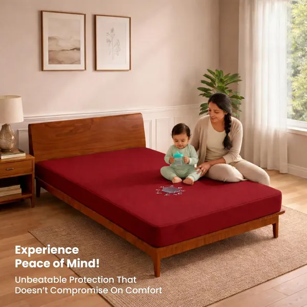 Dribble_Waterproof_Premium_Terry_Cotton_Mattress_Protector_for_Double_Bed_King_Size_78x72_Inches_|_Elastic_Fitted_|_Fits_Upto_10_Inch_|_Bed_Protector_Cover_(78"x72"_King_Maroon)