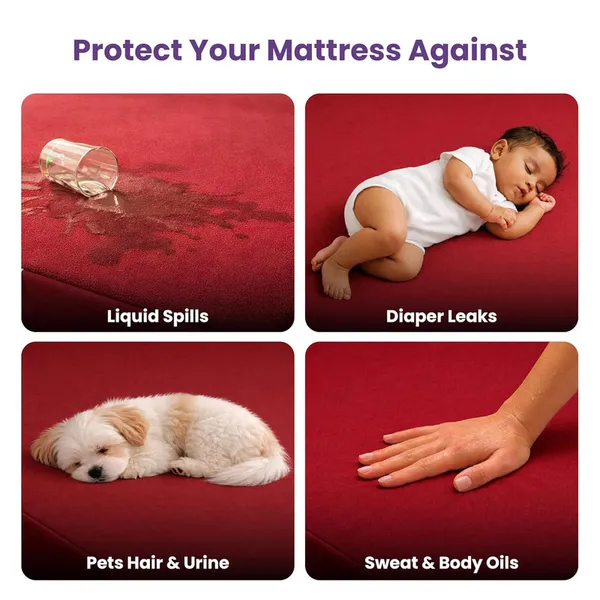 Dribble_Waterproof_Premium_Terry_Cotton_Mattress_Protector_for_Double_Bed_King_Size_78x72_Inches_|_Elastic_Fitted_|_Fits_Upto_10_Inch_|_Bed_Protector_Cover_(78"x72"_King_Maroon)