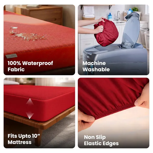 Dribble_Waterproof_Premium_Terry_Cotton_Mattress_Protector_for_Double_Bed_King_Size_78x72_Inches_|_Elastic_Fitted_|_Fits_Upto_10_Inch_|_Bed_Protector_Cover_(78"x72"_King_Maroon)