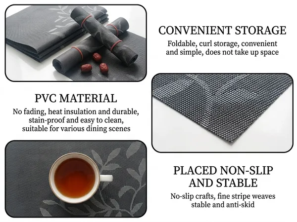 Dribble_PVC_Placemats_Set_of_4_|_Heat-Resistant,_Washable,_Waterproof_Table_Mats_|_Anti-Slip_Dining_Table_Placemats_for_Kitchen_&_Home_Decor_�_45x30cm,_Design_-_Night_Beauty