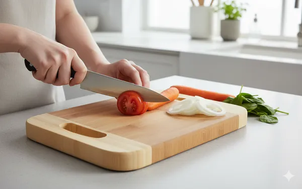Dribble_Premium_Bamboo_Kitchen_Combo_Set_|_Large_Bamboo_Wood_Chopping_Board_32x22x2cm_&_Eco-Friendly_Bamboo_Wooden_Coasters/Heat_Pads_Pack_of_2_|_BPA-Free_Anti-Microbial_Cutting_Board_for_Vegetables,_Fruits,_Meat_&_Cheese_|_Durable_Kitchen_Accessories