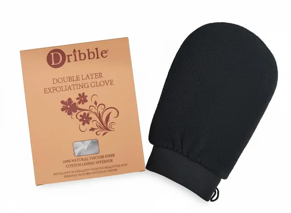 Dribble_Premium_Double_Layer_Body_Exfoliating_Glove_&_Scrubber_for_Shower_|_Deep_Exfoliation_to_Remove_Dead_Skin_&_Keratosis_Pilaris_|_100%_Natural_Viscose_Fiber_for_Smooth_Skin_|_Reusable_Mitt_for_Self-Tan_Prep_Pack_of_2