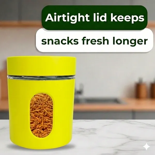 Dribble_Stainless_Steel_Storage_Jar_Set_Of_3_With_Glass_Window_|_Airtight_Kitchen_Canister_Containers_For_Rice,_Pulses,_Spices_&_Dry_Fruits_|_Moisture_Proof_(Yellow)_(730Ml_Each)