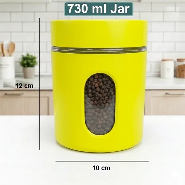 Dribble_Stainless_Steel_Storage_Jar_Set_Of_3_With_Glass_Window_|_Airtight_Kitchen_Canister_Containers_For_Rice,_Pulses,_Spices_&_Dry_Fruits_|_Moisture_Proof_(Yellow)_(730Ml_Each)