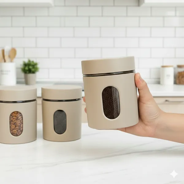 Dribble_Stainless_Steel_Storage_Jar_Set_Of_3_With_Glass_Window_|_Airtight_Kitchen_Canister_Containers_For_Rice,_Pulses,_Spices_&_Dry_Fruits_|_Moisture_Proof_(Beige)_(400Ml_Each)