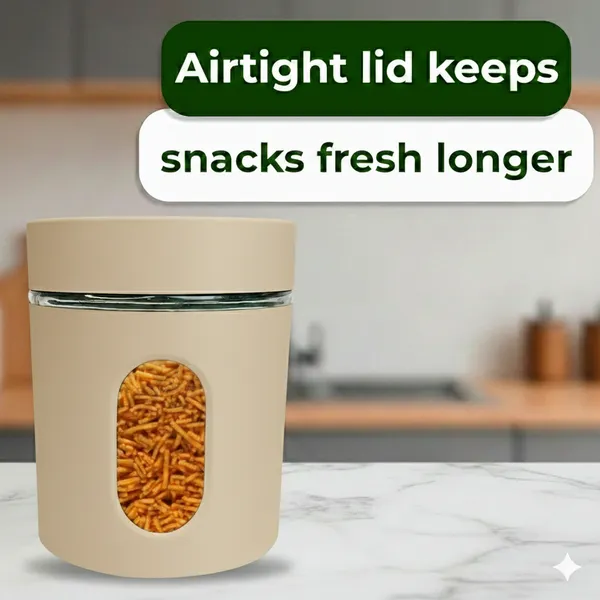 Dribble_Stainless_Steel_Storage_Jar_Set_Of_3_With_Glass_Window_|_Airtight_Kitchen_Canister_Containers_For_Rice,_Pulses,_Spices_&_Dry_Fruits_|_Moisture_Proof_(Beige)_(400Ml_Each)