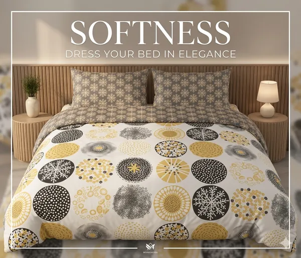 Dribble_King_Size_Bedsheet_210_TC_with_2_Pillow_Covers_�_108_x_108_Inches_Extra_Large_�_Soft_Cotton_Fabric,_Breathable_Printed_Bedding_Set_for_Bedroom_Home_Hotel_Design_-_Floral_Fusion