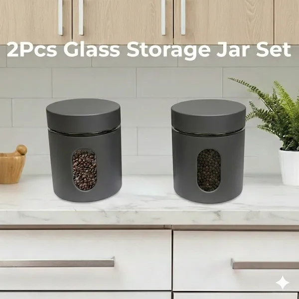 Dribble_Stainless_Steel_Storage_Jar_Set_Of_3_With_Glass_Window_|_Airtight_Kitchen_Canister_Containers_For_Rice,_Pulses,_Spices_&_Dry_Fruits_|_Moisture_Proof_(Grey)_(400Ml_Each)