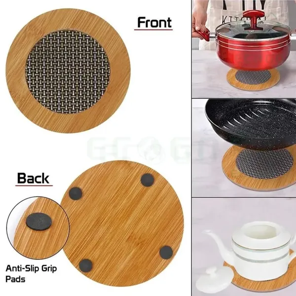 Dribble_Premium_Bamboo_Kitchen_Combo_Set_|_Large_Bamboo_Wood_Chopping_Board_32x22x2cm_&_Eco-Friendly_Bamboo_Wooden_Coasters/Heat_Pads_Pack_of_2_|_BPA-Free_Anti-Microbial_Cutting_Board_for_Vegetables,_Fruits,_Meat_&_Cheese_|_Durable_Kitchen_Accessories
