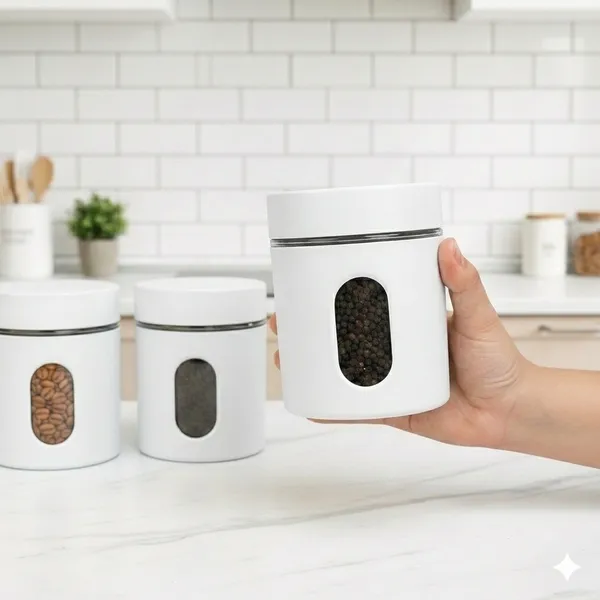 Dribble_Stainless_Steel_Storage_Jar_Set_Of_3_With_Glass_Window_|_Airtight_Kitchen_Canister_Containers_For_Rice,_Pulses,_Spices_&_Dry_Fruits_|_Moisture_Proof_(White)_(730Ml_Each)