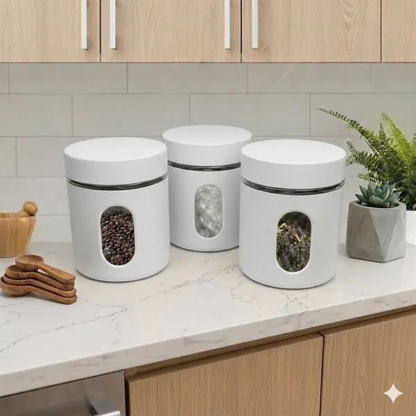 Dribble_Stainless_Steel_Storage_Jar_Set_Of_3_With_Glass_Window_|_Airtight_Kitchen_Canister_Containers_For_Rice,_Pulses,_Spices_&_Dry_Fruits_|_Moisture_Proof_(White)_(730Ml_Each)