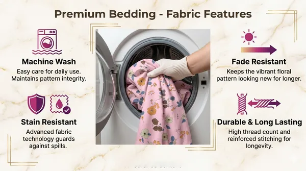 Dribble_Blooming_Pink_Queen_Size_Bedsheet_with_2_Pillow_Covers_|_186_TC_Soft_Cotton_Feel_Bed_Sheet_|_Breathable_Printed_Bedding_Set_|_Skin-Friendly_&_Durable_for_Bedroom,_Home_&_Hotel