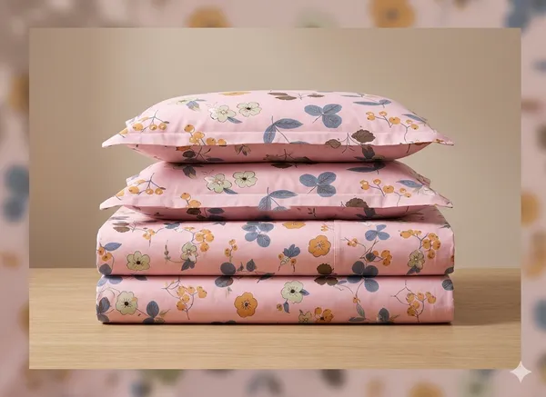 Dribble_Blooming_Pink_Queen_Size_Bedsheet_with_2_Pillow_Covers_|_186_TC_Soft_Cotton_Feel_Bed_Sheet_|_Breathable_Printed_Bedding_Set_|_Skin-Friendly_&_Durable_for_Bedroom,_Home_&_Hotel
