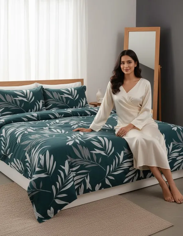 Dribble_Midnight_Garden_Queen_Size_Bedsheet_with_2_Pillow_Covers_|_186_TC_Soft_Cotton_Feel_Bed_Sheet_|_Breathable_Printed_Bedding_Set_|_Skin-Friendly_&_Durable_for_Bedroom,_Home_&_Hotel