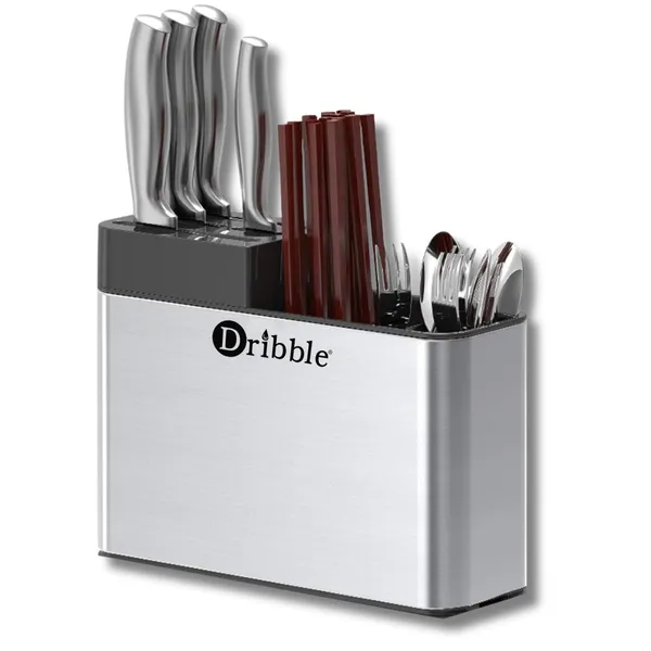 Dribble_Stainless_Steel_Spoon_Stand_&_Knife_Holder_for_Kitchen_Countertop_|_Rustproof_Cutlery_Organizer_for_Spoons,_Forks,_Spatula_&_Knives_|_Durable_Steel_Utensil_Stand
