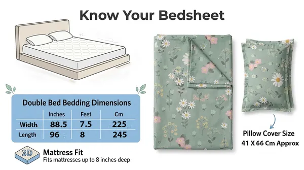 Dribble_Olive_Bloom_Queen_Size_Bedsheet_with_2_Pillow_Covers_|_186_TC_Soft_Cotton_Feel_Bed_Sheet_|_Breathable_Printed_Bedding_Set_|_Skin-Friendly_&_Durable_for_Bedroom,_Home_&_Hotel
